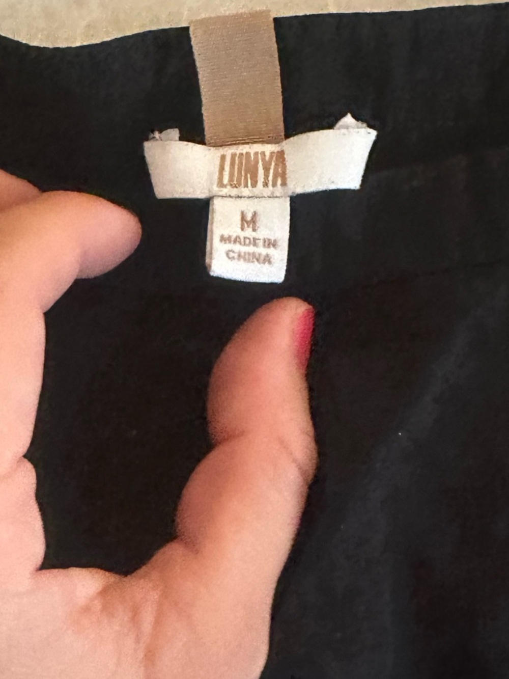 lunya Black Washable Silk Tee Short Set - Picture 3 of 3